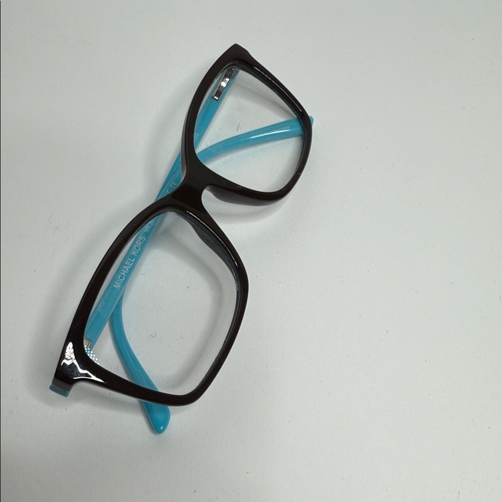 Michael Kors Chocolate Frames with Blue Temples - Picture 7 of 7